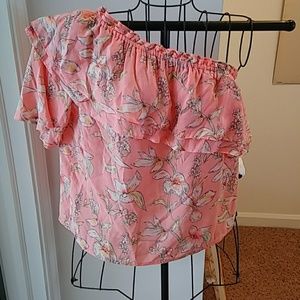Off the shoulder one sleeved blouse